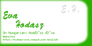 eva hodasz business card